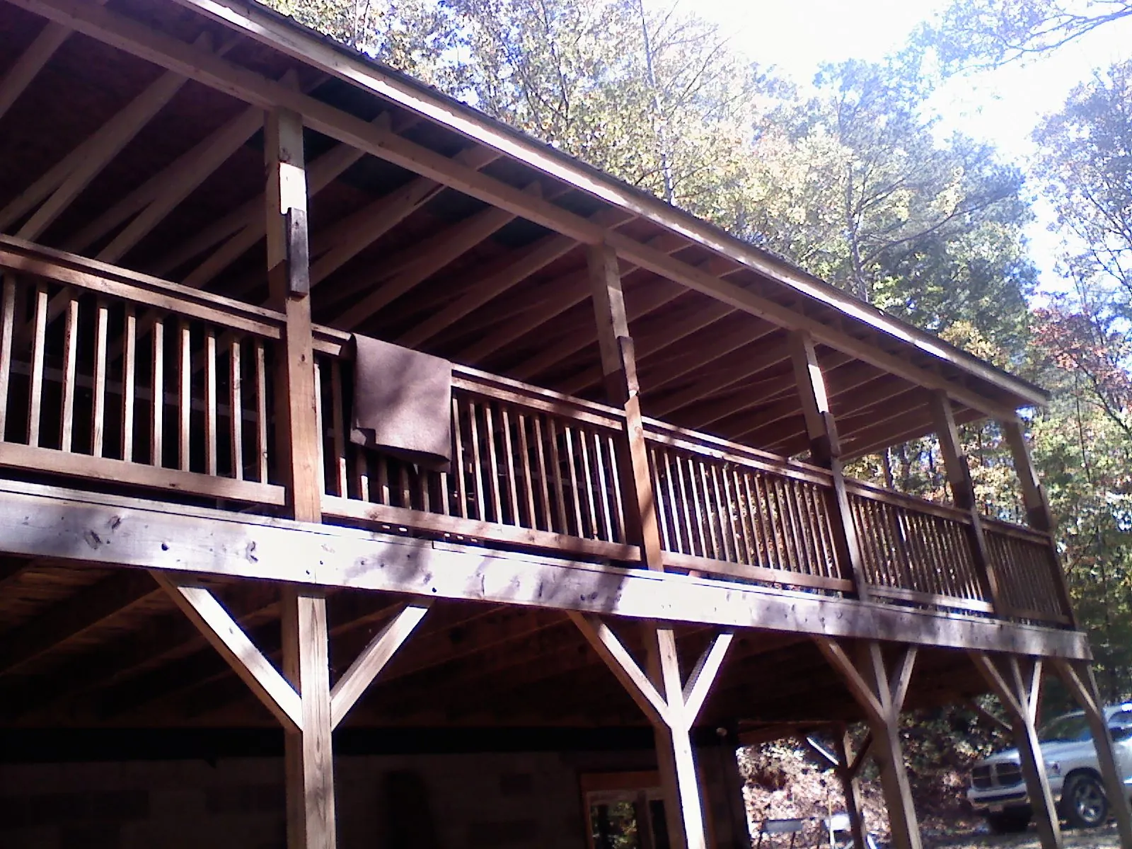 Timber framing under a new elevated porch and deck — Roof Leak Repair in Cherry Tree by Roofing Brothers